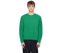 Green Open Work Sweater