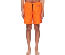 Orange Patch Swim Shorts