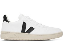 White & Black V-10 Sneakers
