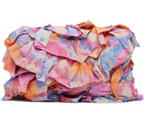 Multicolor Ruffle Clutch