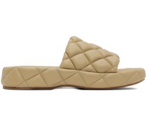 Beige Padded Sandals
