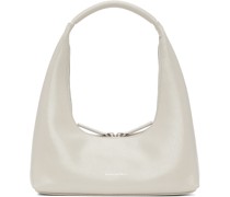 White Crinkled Shoulder Bag