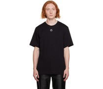 Black Embroidered T-Shirt