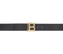Black 'B' Leather Belt