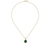 Gold Oval Stone Necklace