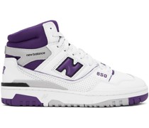 White & Purple 650 Sneakers