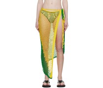 SSENSE Exclusive Green & Yellow Sarong Midi Skirt