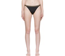 Black Greca Border Bikini Bottoms