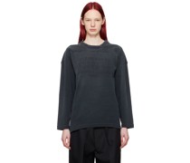 Black Embroidered Sweatshirt