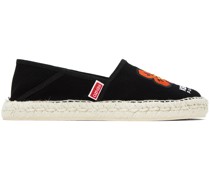 Black Paris Boke Flower Espadrilles