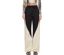 SSENSE Exclusive Black & Off-White Trousers