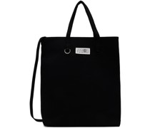 Black Large Canvas Shopping Tote