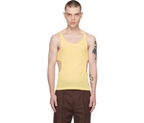 Yellow Cut Out Tank Top