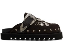 SSENSE Exclusive Brown Embellished Loafers