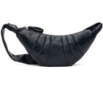 Navy Small Croissant Bag