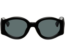 Black Linda Farrow Edition Round Sunglasses
