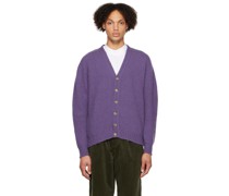 Purple Shaggy Bear Cardigan