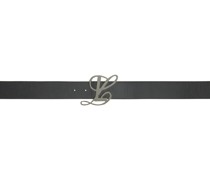 Black Monogram Belt