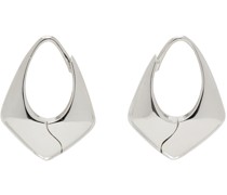 Silver Pyramid Hoop Earrings