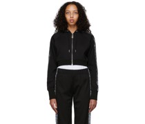 Black Chito Edition 4G Tag Cropped Zip Hoodie