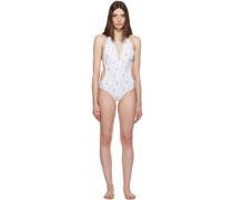 White Floral One-Piece Swimsuit