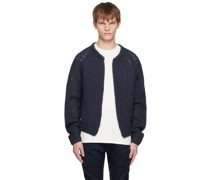Navy Open Bomber Jacket