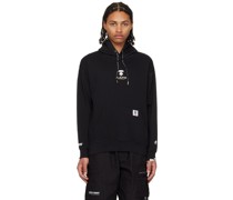 Black Print Hoodie