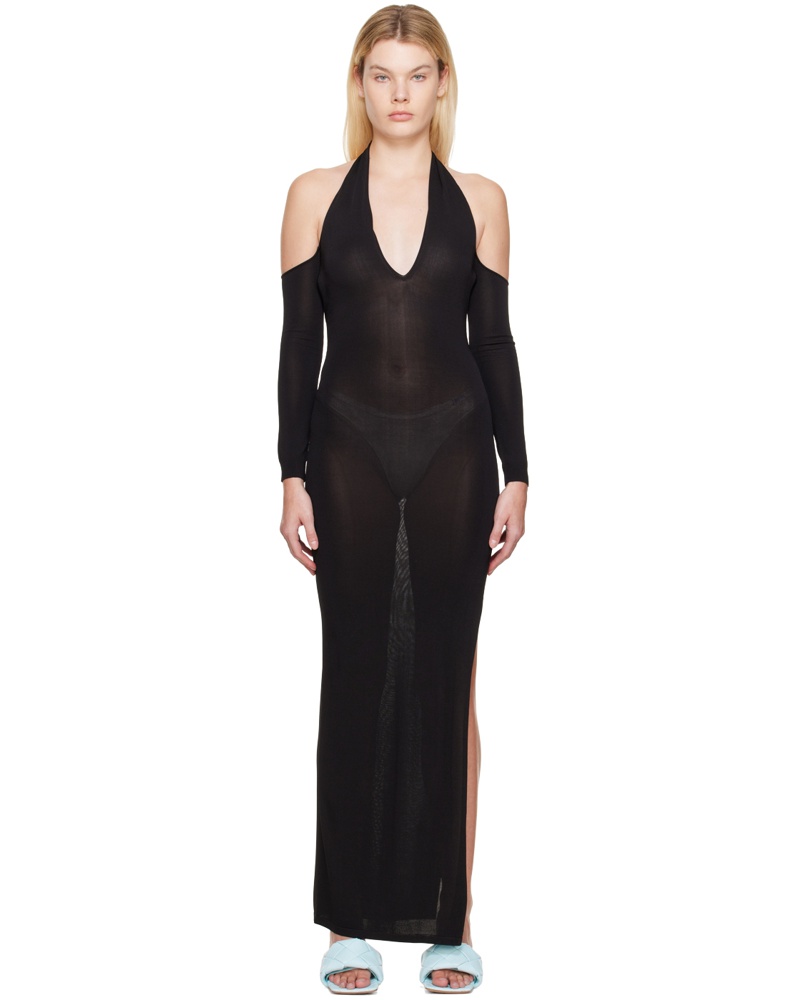 Aya Muse Damen Black Kiawe Midi Dress
