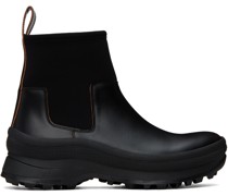 Black Leather Chelsea Boots