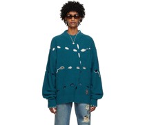 Green Perforated Sweater
