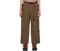 Brown Multi Pockets Cargo Pants