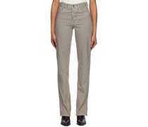 Gray & Off-White Roy Jeans