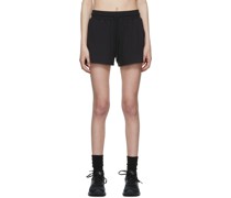 Black Polyester Sport Shorts