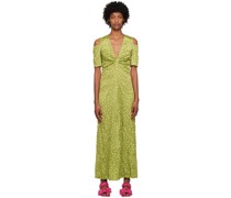 Green Polka Dot Maxi Dress