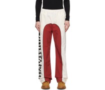 Off-White & Red Racing Trousers