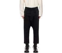 Black Drop Crotch Smoking Jeans