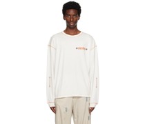 Off-White Contrast Long Sleeve T-Shirt