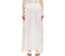 Off-White Ruffled Maxi Skirt