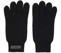 Black Logo Gloves