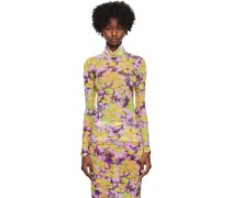 Yellow Printed Turtleneck