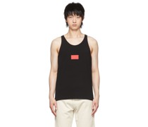 Black Cotton Tank Top