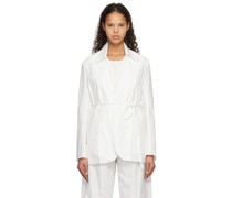 White Collarless Jacket