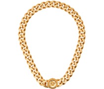 Gold Medusa Chain Choker Necklace