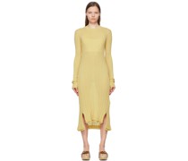 Yellow Cotton Midi Dress