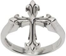 Silver Fleury Cross Ring