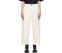 White Chalco Coated Trousers