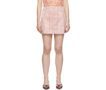 SSENSE Exclusive Pink Silk Lace Miniskirt