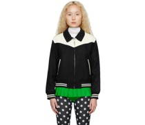 Navy & Black Reversible Stadium Bomber Jacket
