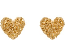 SSENSE Exclusive Gold Heart Stud Earrings