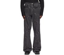 Black Multi Rivet Jeans